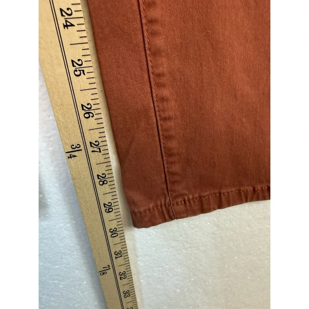 Sonoma Modern Straight Denim Jeans Womens Sz 16‎ Rust Brown Stretch Mid Rise